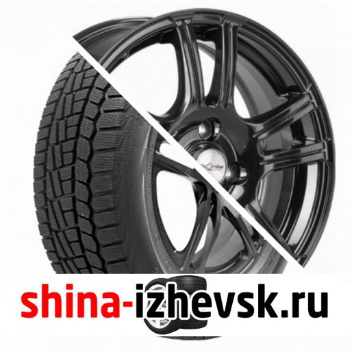 Колесо в сборе Viatti Brina зима (V-521) 195/60 R15 T 88 + X-trike X105 6xR15 4×100 ET45 DIA67.1 Черный в Ижевске